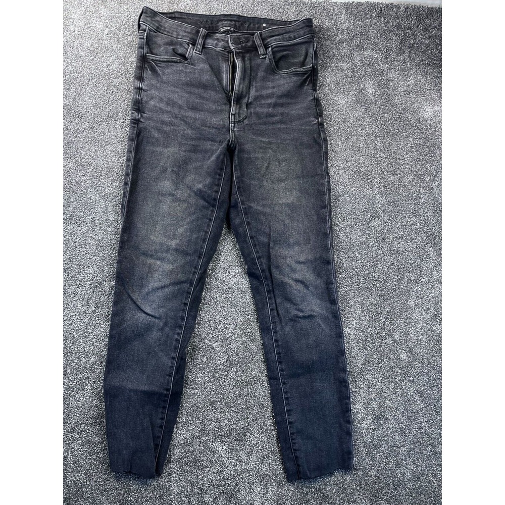 American Eagle Outfitters Womens Regular Fit Black Denim Jeans Size 6